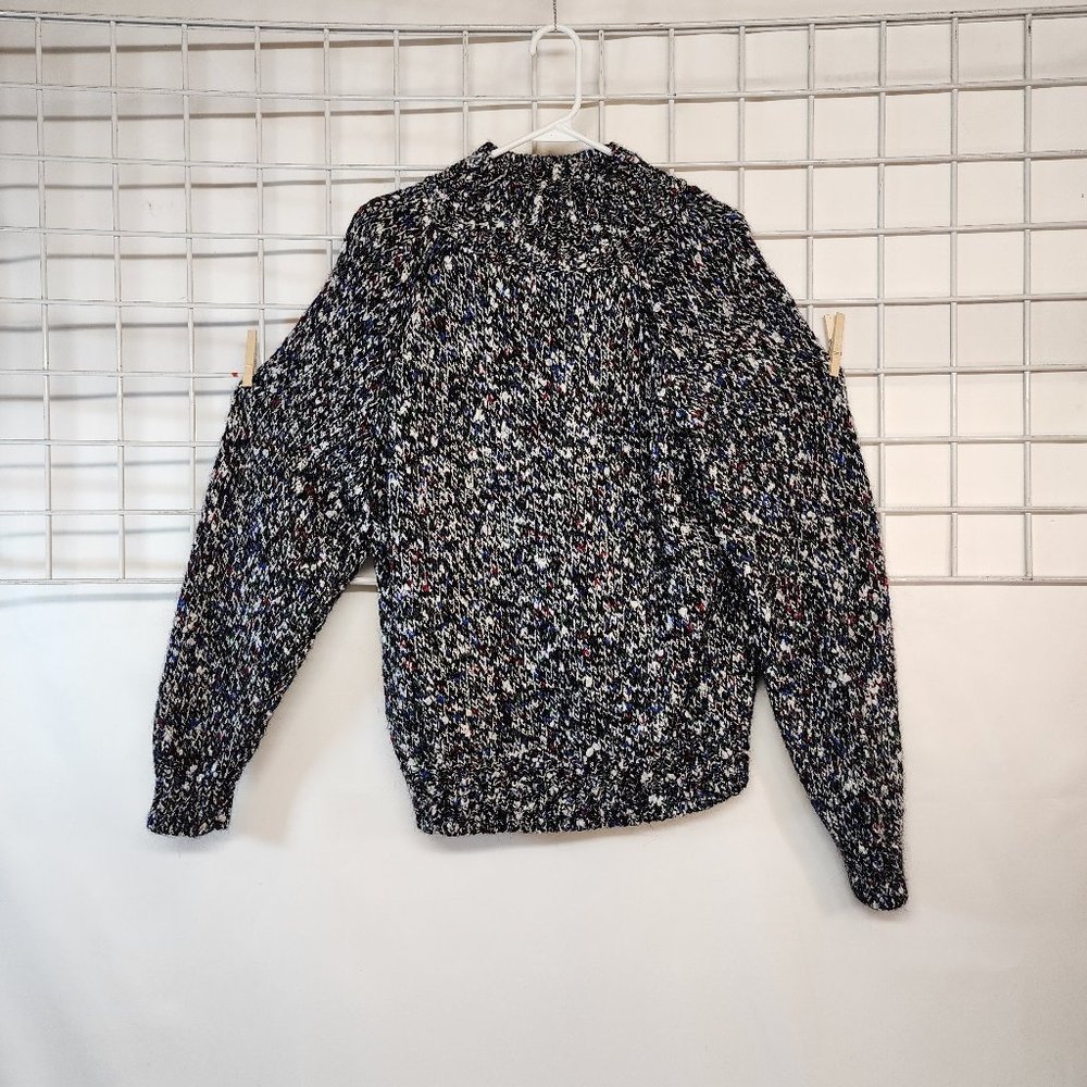 80s 90s Women's Large D D Sloane Vintage Acrylic Sweater Multi Color